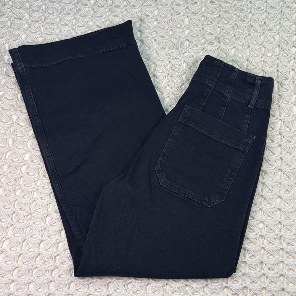 High-Rise Black Wide Leg Jeans for Women